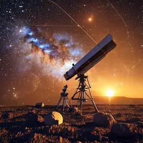 observação solar com telescópio